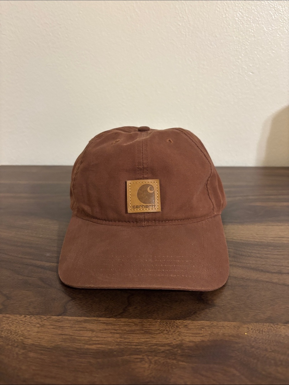 Carhartt Brown Canvas Logo Patch Baseball Cap